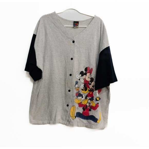 Mickey Unlimited Womens White Black Polycotton Jersey Mickey & Friends Plus 1X - Picture 2 of 8